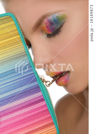 beautiful face with bright face-up and handbag beautiful face with bright face-up and handbag 16169873