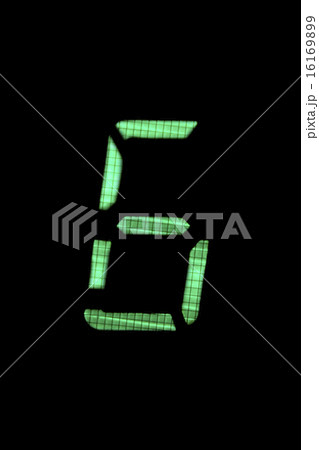 digital number six in green on black background 16169899