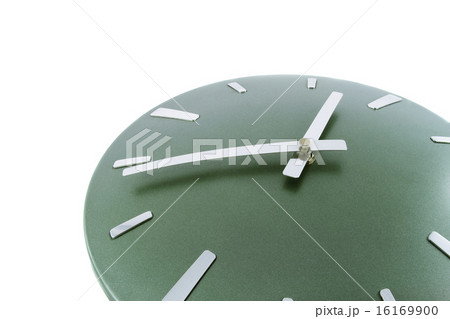 Modern clock isolated over white. Time is 14.53 a.m. Fragment 16169900