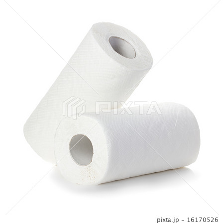 Rolls of paper towels, isolated on white  16170526