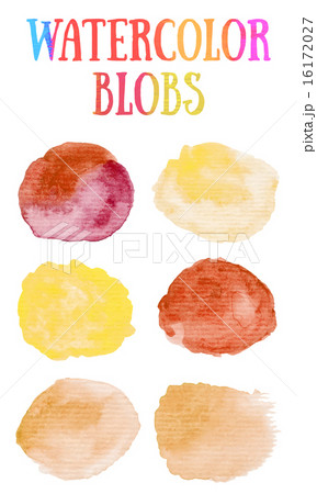 Hand painted watercolor blobs.  16172027