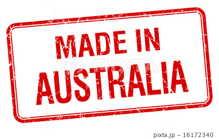 made in Australia red square isolated stamp made in Australia red square isolated stamp 16172340