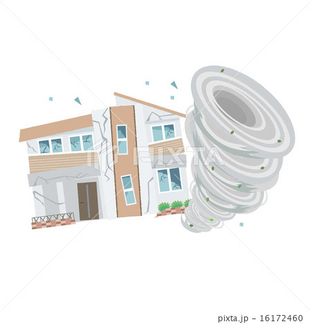 災害　イラスト　竜巻 16172460