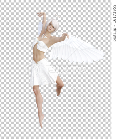 Cute angel perming 3DCG illustration material Cute angel perming 3DCG illustration material 16173955