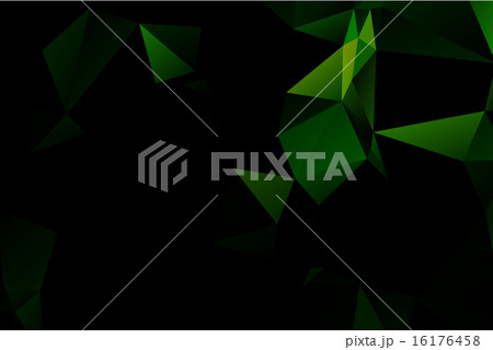 Black and glowing green triangles vector 16176458