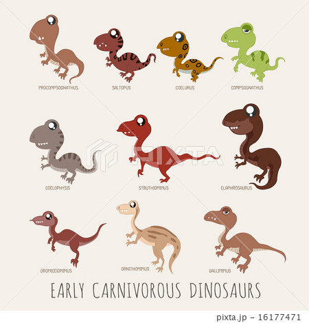Set of Early carnivorous dinosaurs 16177471