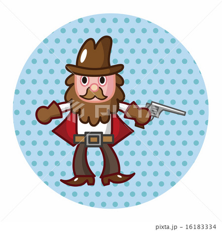 カウボーイ ガン 鉄砲のイラスト素材