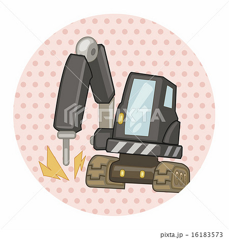 ショベルカー 乗り物 車両のイラスト素材