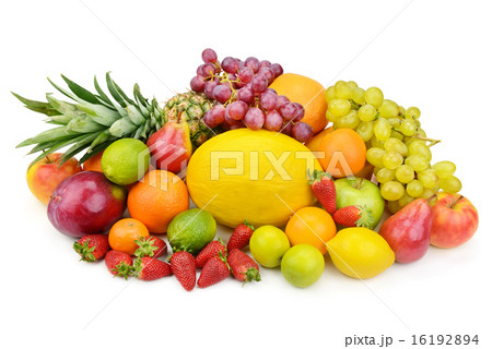 fruit and berries isolated on a white background fruit and berries isolated on a white background 16192894
