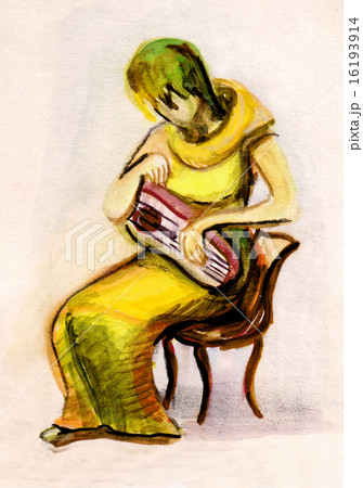 The girl playing a psaltery 16193914
