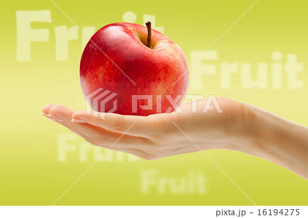 Female hand with red apple Female hand with red apple 16194275