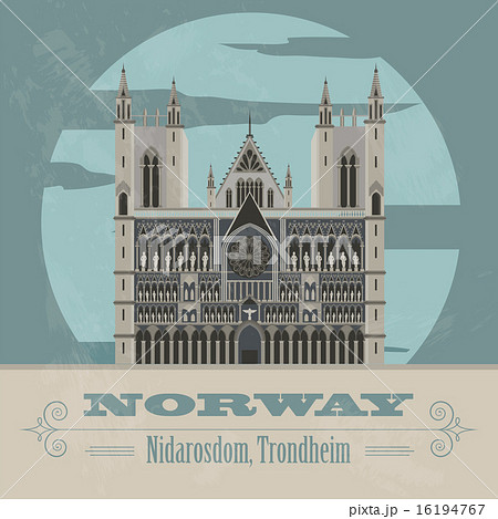 Norway landmarks. Retro styled image Norway landmarks. Retro styled image 16194767