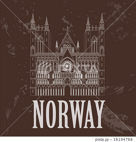 Norway landmarks. Retro styled image Norway landmarks. Retro styled image 16194768