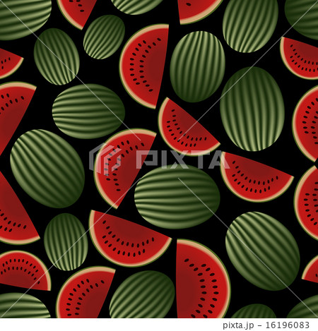 colorful melon fruits dark seamless pattern eps10 16196083