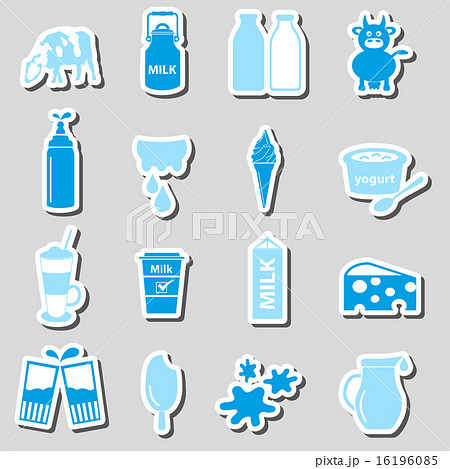 milk and milk product theme stickers set eps10 milk and milk product theme stickers set eps10 16196085