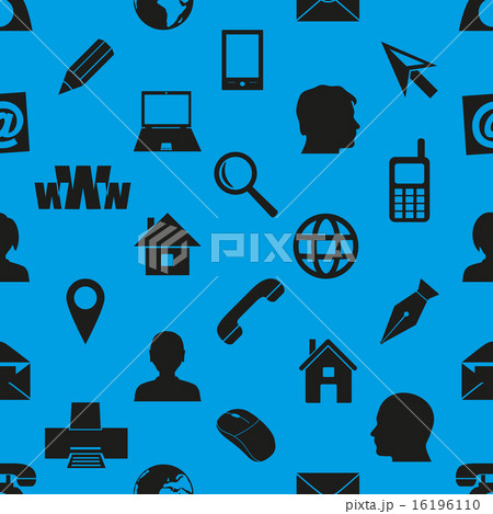 simple icons for business card seamless pattern simple icons for business card seamless pattern 16196110