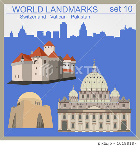 World landmarks icon set World landmarks icon set 16198187