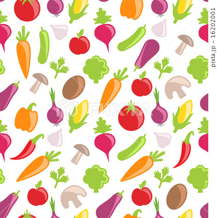 Seamless Texture of Colorful Vegetables Seamless Texture of Colorful Vegetables 16202001