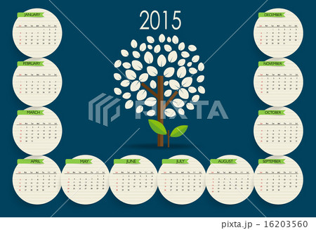 2015 calendar. Vector illustration. 2015 calendar. Vector illustration. 16203560