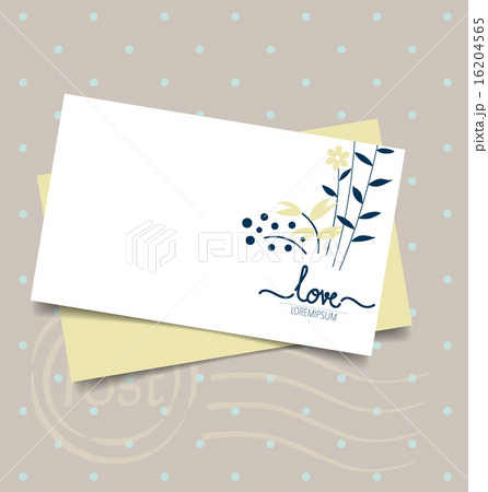 Romantic greeting card with flower background 16204565