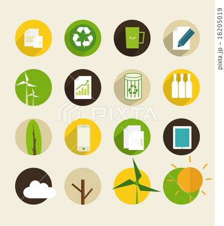 Ecological icon. Vector illustration. 16205019