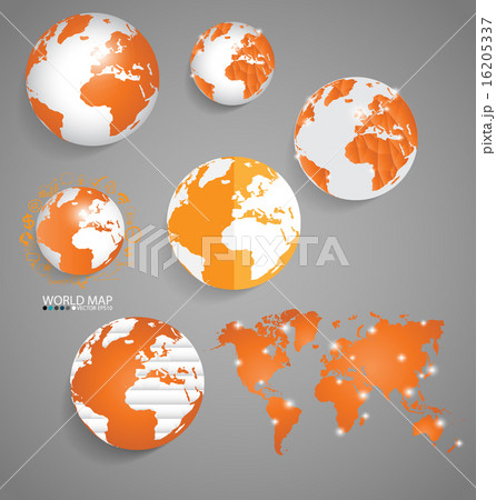 World map, vector illustration. 16205337