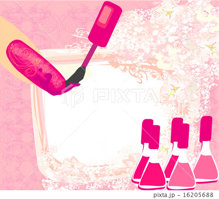 woman applying nail polish on finger 16205688