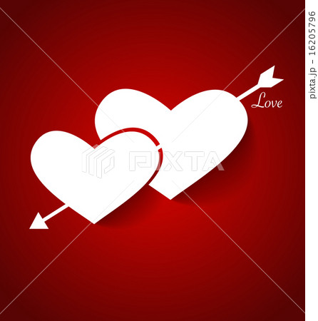 Heart paper with shadow for Valentine's day 16205796