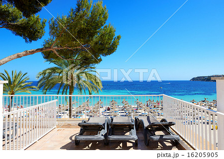 The sea view terrace at luxury hotel, Mallorca 16205905