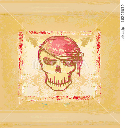 Skull Pirate - retro card 16206039