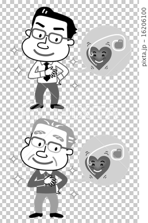 ペースメーカー 男性 高齢者 モノクロ イラスト ペースメーカー 男性 高齢者 モノクロ イラスト 16206100