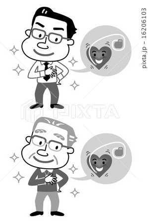ペースメーカー 男性 高齢者 モノクロ イラスト ペースメーカー 男性 高齢者 モノクロ イラスト 16206103