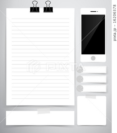 Paper sheet, Cute note papers and mobile phone 16206378