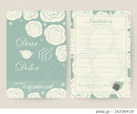 Vintage wedding invitation set design Template 16206419