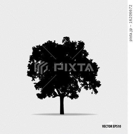 Tree silhouette. Vector illustration. Tree silhouette. Vector illustration. 16206672