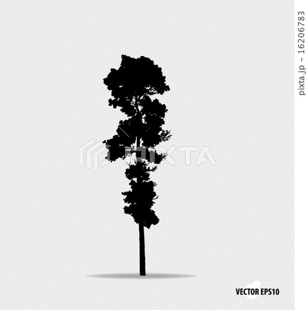 Tree silhouette. Vector illustration. 16206783