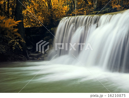 Waterfall in the forest nature background Waterfall in the forest nature background 16210875