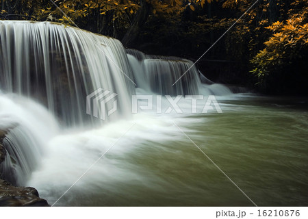 Waterfall in the forest nature background Waterfall in the forest nature background 16210876