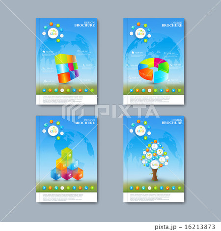 Modern vector set of brochures in the  infographics style for your design  16213873