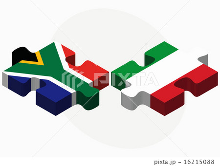 South Africa and Italy Flags in puzzle South Africa and Italy Flags in puzzle 16215088