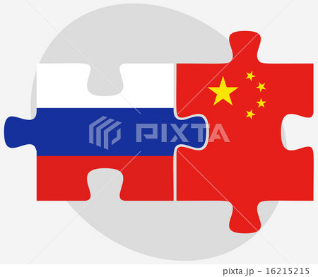 Russian Federation and China Flags in puzzle Russian Federation and China Flags in puzzle 16215215