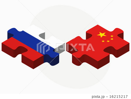 Russian Federation and China Flags in puzzle Russian Federation and China Flags in puzzle 16215217
