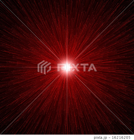 Released particles with light beam. 16216205