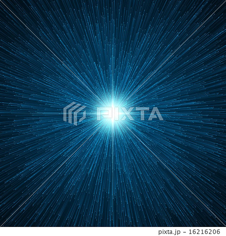 Released particles with light beam. 16216206