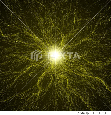 Released particles with light beam. 16216210