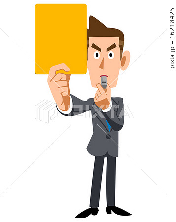 イエローカードを示すビジネスマン 16218425