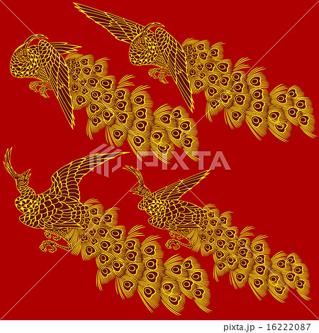 日本画　孔雀 16222087