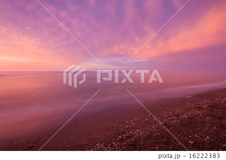 Vibrant tropical sunset at Bali indonesia 16222383