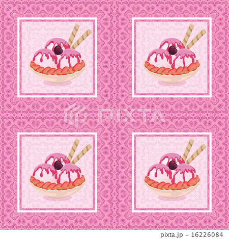 Seamless, Ice Cream and Floral Pattern Seamless, Ice Cream and Floral Pattern 16226084