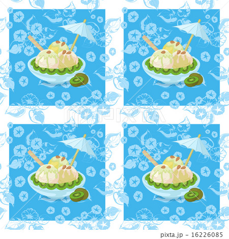 Seamless, Ice Cream and Floral Pattern Seamless, Ice Cream and Floral Pattern 16226085